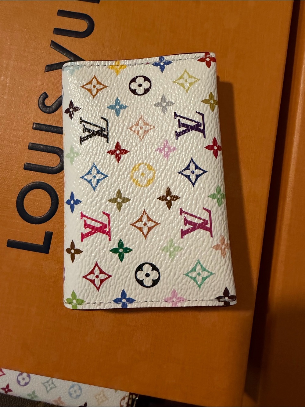 Louis Vuitton White Multicolor Monogram slim card holder